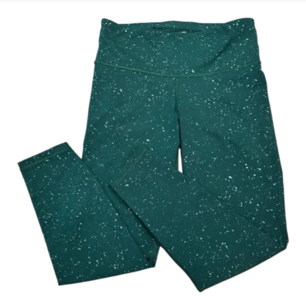 ✨️✨️ Gap Fit Women Size XL Reg Green Splatter Pants Active